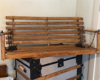 Antique Oak Porch Swing