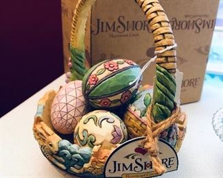 JIM SHORE EASTER BASKET W/ EGGS