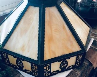 SLAG GLASS HANGING LAMP