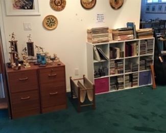 Music books , German plates , Brdr Furbo filing cabinets 