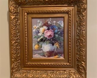 19. Still Life of Bouquet in Gilt Frame (18" x 20")