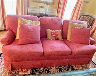 28. Baker 3 Cushion Jacquard Sofa (93" x 38" x 40")