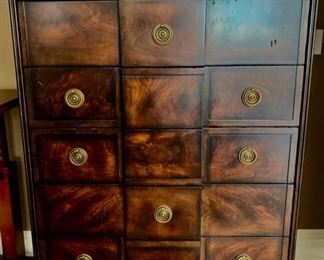 137.  Pair of 6 Drawer Highboy Dressers " Humphrey Bogart Collection by Fine Furniture Design (40" x 19" x 61")