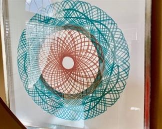146. Pair of Spirograph Style Art in Shadow Box Frames (25" x 25")