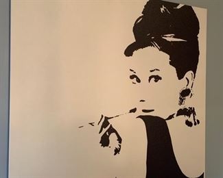 135. Audrey Hepburn Canvas (36" x 35")