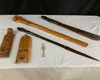 Carved Wood Tribal Decor