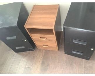 Metal and Wood Filing Cabinets