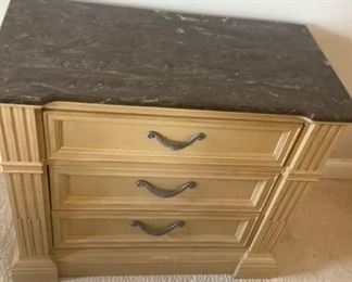 Stanley Faux Marble Top 3 Drawer Dresser
