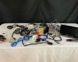 Toshiba DVD, Logitech Universal Remote and Cords