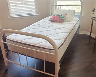 Vintage twin iron bed