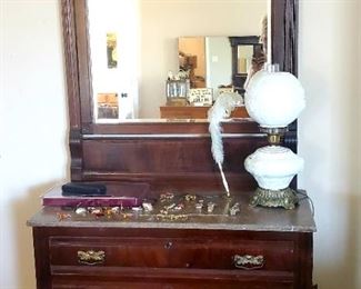 BEAUTIFUL Antique Eastlake dresser with marble top