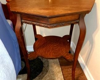 Antique side tables in every room