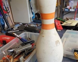 Tools galore !  Random bowling pin ;)