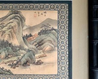#39- Chinese painting on silk- 16 1/2” x 18 1/2”- $60