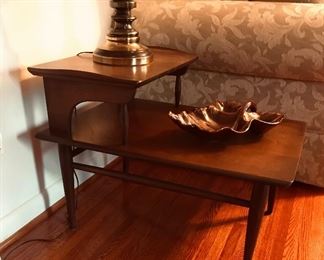 2 Mid Century Modern 2 Tier End Tables