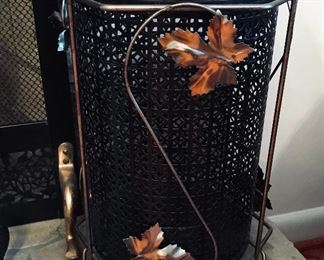 Retro steel, copper waste basket