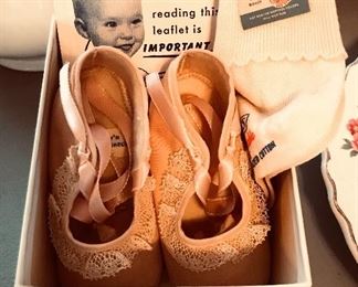 Vintage baby shoes and socks