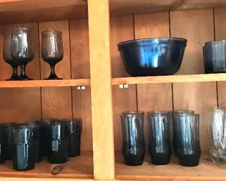 Blue Tumblers and Goblets