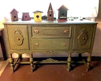 Vintage sideboard, Birdhouses