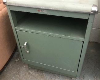 Industrial metal cabinet/side table