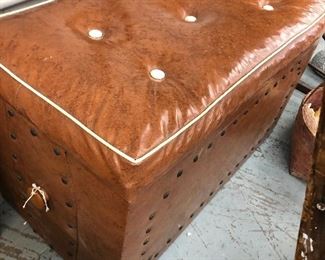 Mid century storage ottoman