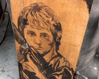Rambo wood art