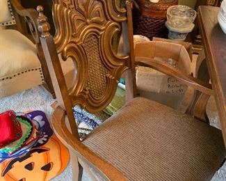Matching Dining Room Set Six  Chairs, China Cabinet and Fold Out Buffet