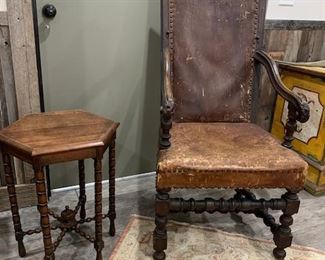 Leather Studded Arm Chair from the Remington Steele Estate