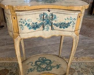 Petite French Painted Occasional Table