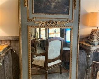 French Louis XVI Trumeau Mirror