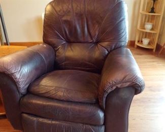 black leather recliner