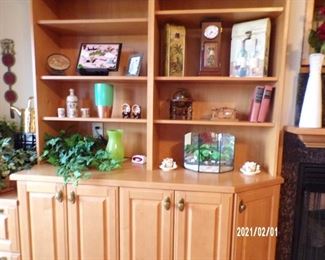 decor, cabinets are built in