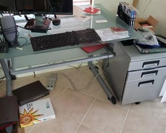 Modern Glass Table and File