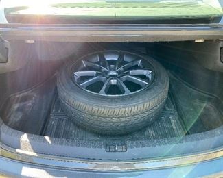 Spare Fifth Wheel & Tire in Trunk of Acura