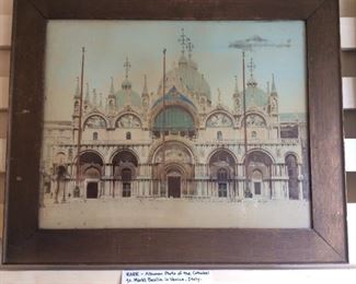 Rare - Albumen Photo of the Catherdral St Mark's Basilica in Venice, Italy by Paolo Salviati early 1890s. 