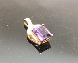 14KT GOLD AMETHYST STONE JEWELRY