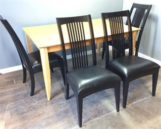 DINING TABLE & 4 ETHAN ALLEN CHAIRS