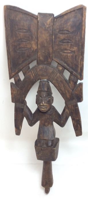 ANTIQUE AFRICAN TRIBAL HAND CARVED