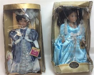 (2) PORCELAIN DOLLS, REAGAN &