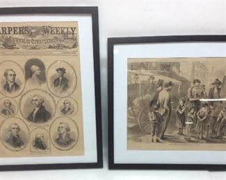 (2) VTG. HARPER’S WEEKLY PORTRAITS,