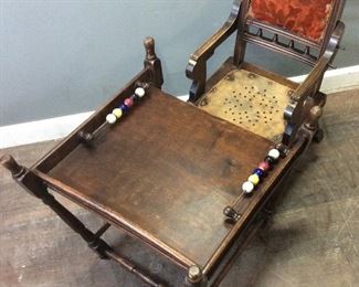 ANTIQUE CHILD’S WORK DESK, LEATHER 