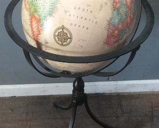 WORLD GLOBE AND STAND