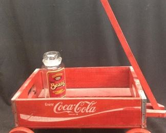 Coke Tray Wagon & Bean Jar