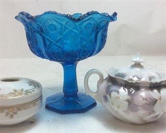 Vintage Blue Compote, Rs Prussia Sugar