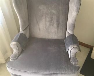 001 Blue Velvet Victorian Styled Pembrook Chair