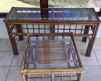 Bamboo Console Side Table