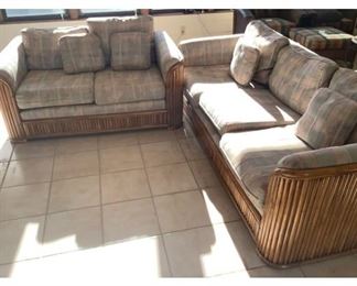 Bamboo Patio Sofa Set