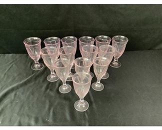 Pink Crystal Glass Set