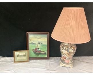 Seashell Lamp and Water Scenes