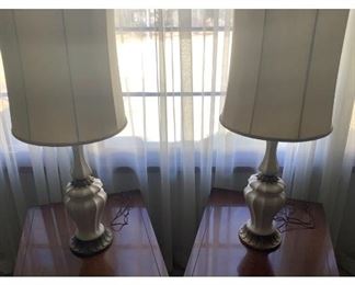 Tall Ivory Lamps